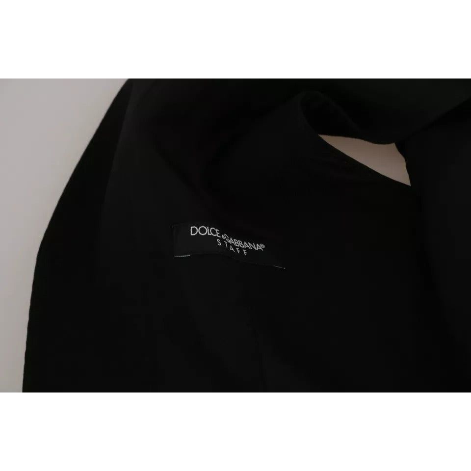 Dolce & Gabbana Black Solid STAFF Slim Fit Waistcoat Vest TSH4069-44