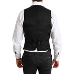 Dolce & Gabbana Black Solid STAFF Slim Fit Waistcoat Vest TSH4069-44