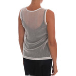 Dolce & Gabbana White Net Tank Transparent Top TSH1402#2-3