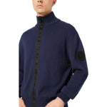 La Martina Blue Cotton Sweater LA-13108-3XL