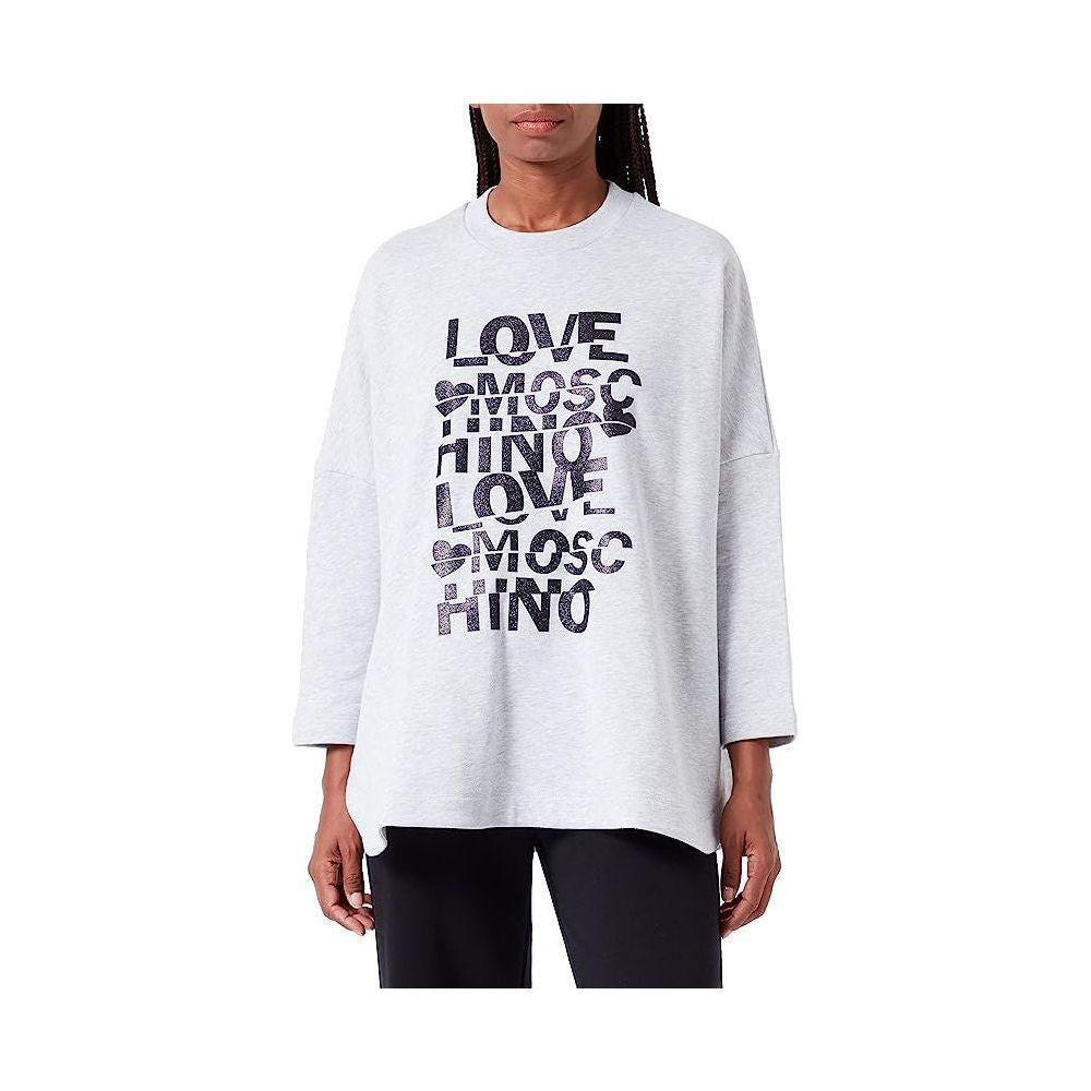 Love Moschino Gray Cotton Women Sweater LO-10218-S