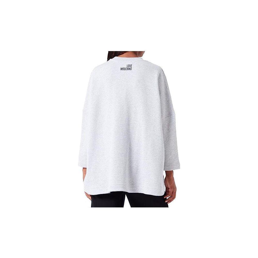 Love Moschino Gray Cotton Women Sweater LO-10218-S