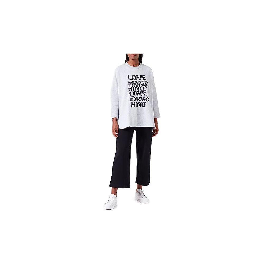 Love Moschino Gray Cotton Women Sweater LO-10218-S