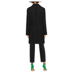 Love Moschino Black Wool Women Coat LO-6953-IT46 | L