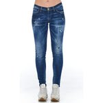 Frankie Morello Blue Cotton Women Jeans FR-21764-W26