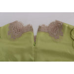 Dolce & Gabbana Green Silk Stretch Blouse Top TSH1439-4