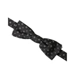 Dolce & Gabbana Black Silk Fantasy Adjustable Neck Men Papillon Bow Tie FT3910