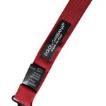 Dolce & Gabbana Red Silk Jacquard Adjustable Neck Men Bow Tie FT3916