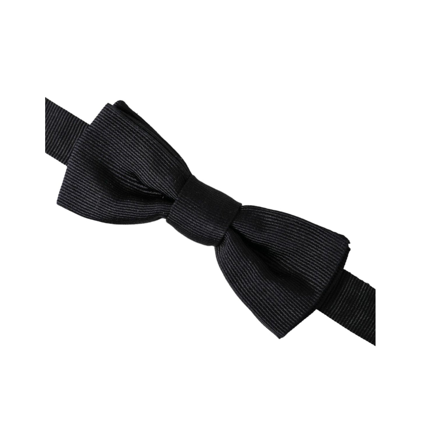 Dolce & Gabbana Black Silk Adjustable Neck Men Bow Tie FT3922