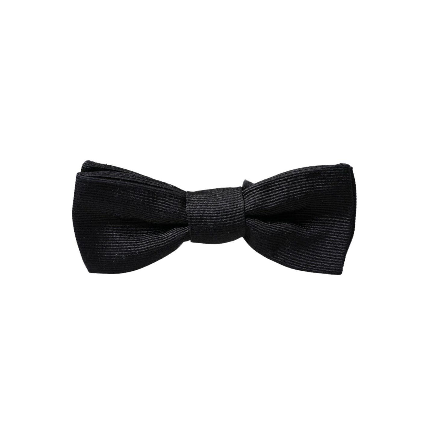 Dolce & Gabbana Black Silk Adjustable Neck Men Bow Tie FT3922