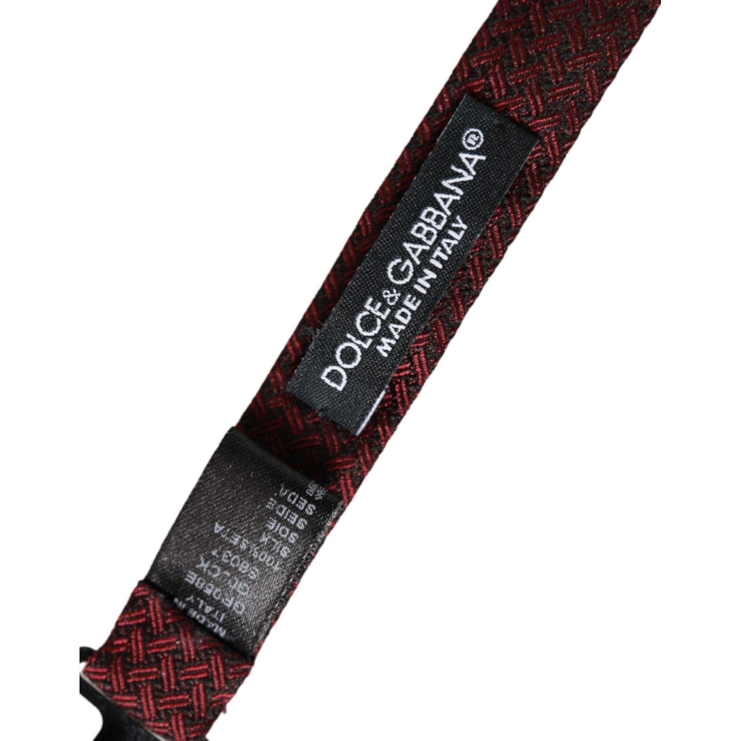 Dolce & Gabbana Red Silk Fantasy Adjustable Neck Men Bow Tie