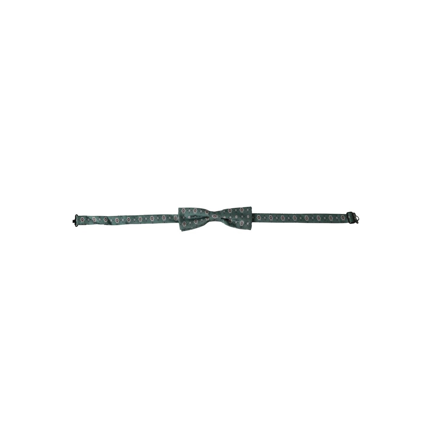 Dolce & Gabbana Mint Green Floral Adjustable Neck Men Bow Tie