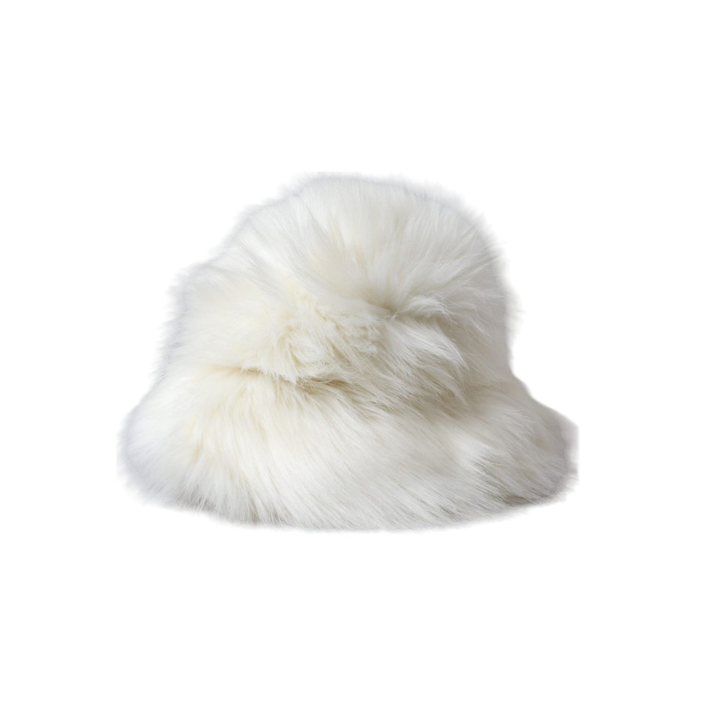 Dolce & Gabbana White Acrylic Fur Womens Bucket Hat HAT9560-56