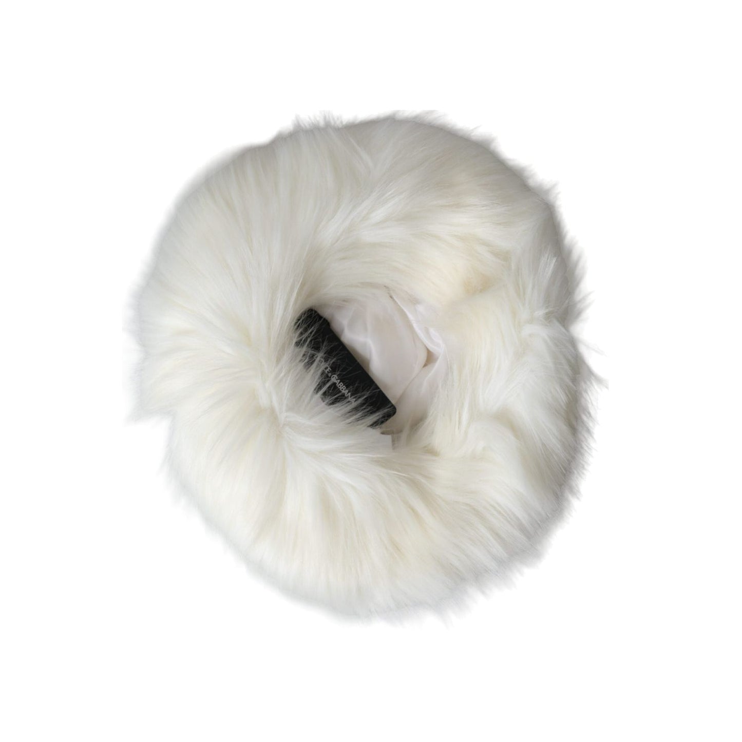 Dolce & Gabbana White Acrylic Fur Womens Bucket Hat HAT9560-56
