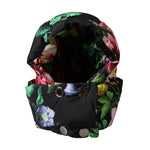 Dolce & Gabbana Black Floral Print Whole Head Wrap Hat HAT9626