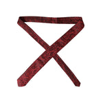 Dolce & Gabbana Red Floral Brocade Silk Adjustable Men Tie KRA3314
