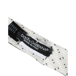 Dolce & Gabbana Black White Patterned Adjustable Tie KRA3384