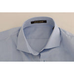 Cavalli Light Blue Cotton Slim Fit Dress Shirt TSH1486-5