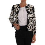 Dolce & Gabbana Black Baroque Floral Crystal Jacket JKT1042-3