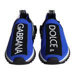 Dolce & Gabbana Blue Logo Low Top Sorrento Sneakers Shoes MV5814-39.5