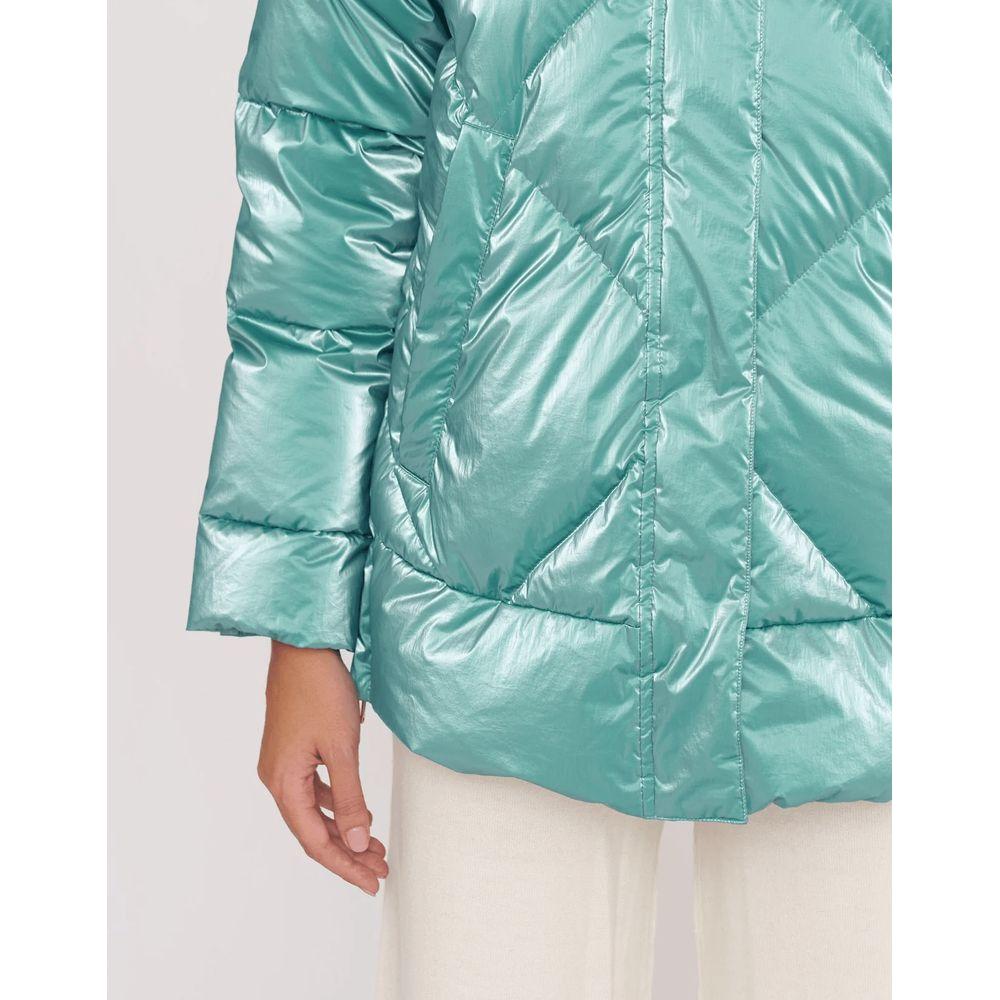 People Of Shibuya Light Blue Polyester Women Jacket PE-13567-IT42|M