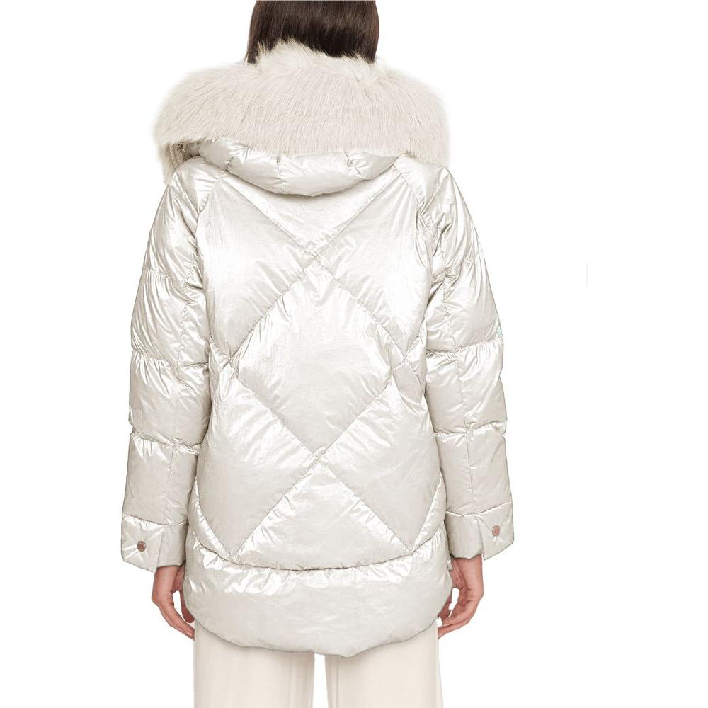 People Of Shibuya White Polyester Jackets & Coat PE-13569-IT40|S