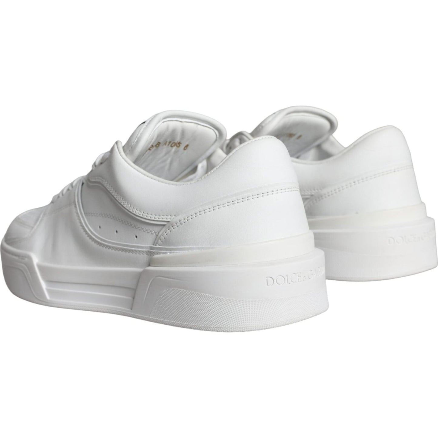 Dolce & Gabbana White Miami Leather Low Top Sneakers Shoes MV6124-41
