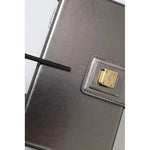 Dolce & Gabbana Metallic Gray Calfskin Leather DG BOX Shoulder Bag BAG8282