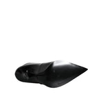 Dolce & Gabbana Black Patent Leather Pointed Ankle Boots Shoes LA11372-35