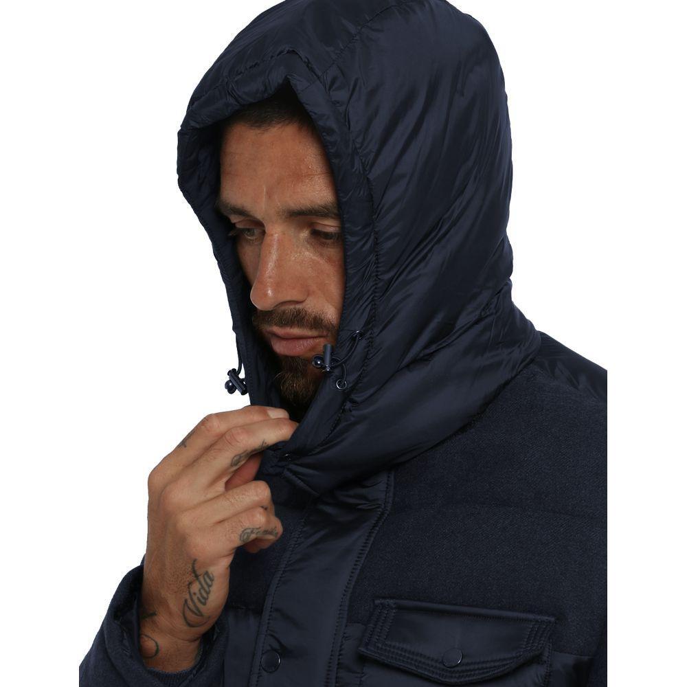 Yes Zee Blue Polyester Jacket YE-13686-S