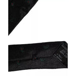 Dolce & Gabbana Black Fantasy 100% Silk Adjustable Men Tie KRA3334
