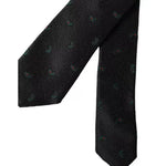 Dolce & Gabbana Black Fantasy 100% Silk Adjustable Men Tie KRA3334