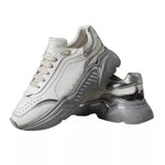 Dolce & Gabbana White Silver Daymaster Low Top Sneakers Shoes MV6061-42