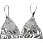 Dolce & Gabbana Silver Polyester Sleeveless Bustier Crop Top BIK1777-44