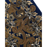 Dolce & Gabbana Blue Velvet Gold Frame Clutch Evening Party Purse Bag BAG1527