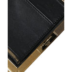 Dolce & Gabbana Red Velvet Gold Frame Clutch Evening Party Purse Bag