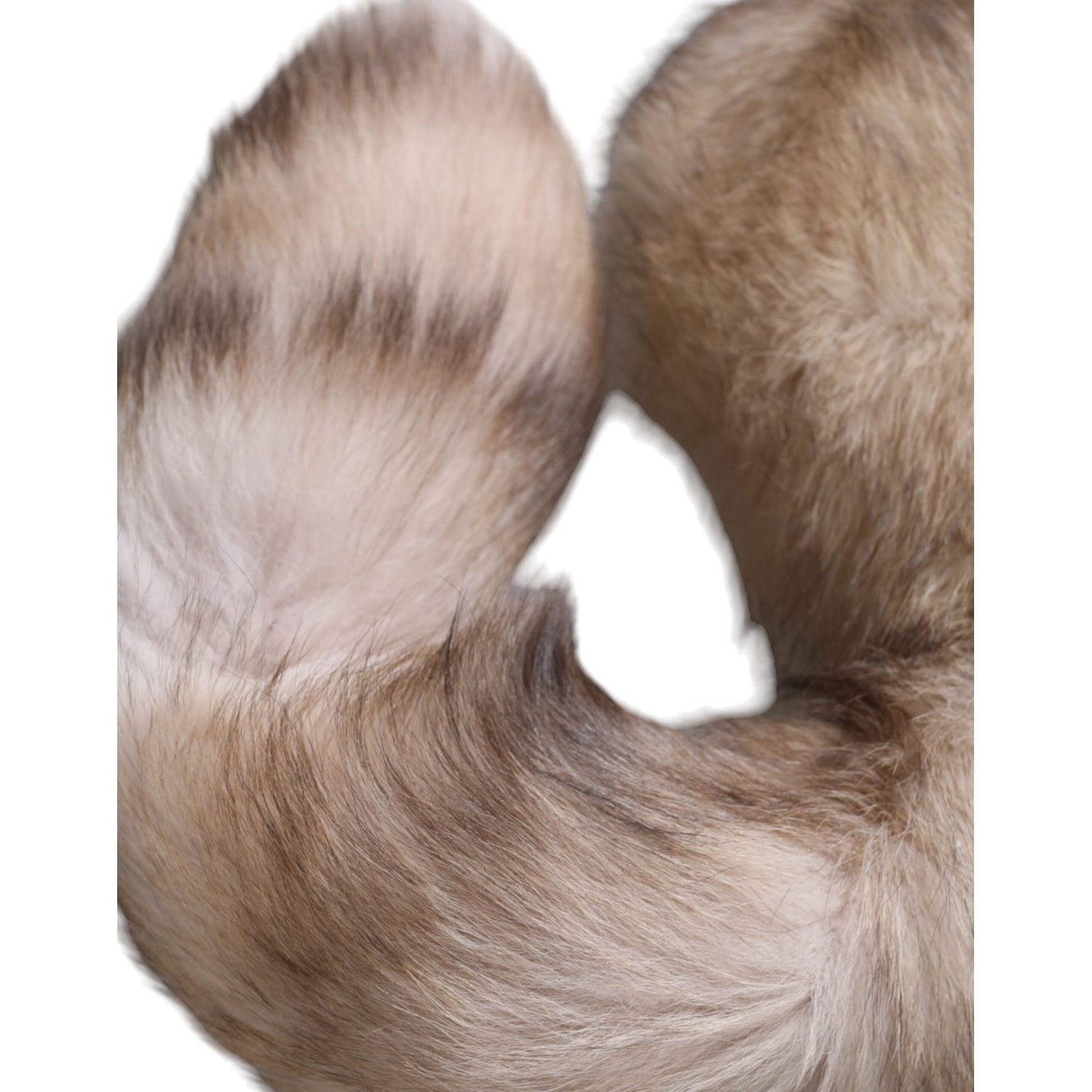 Dolce & Gabbana Brown Frost Fox Fur Neck Warmer Winter Scarf MS7128
