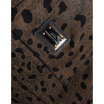 Dolce & Gabbana Brown Leopard Cotton Skinny Denim Jeans PAN74191-46