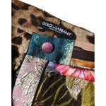 Dolce & Gabbana Multicolor Patchwork Jacquard High Waist Pants PAN74673-42