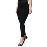 Dolce & Gabbana Black Viscose High Waist Tapered Pants PAN75576-40