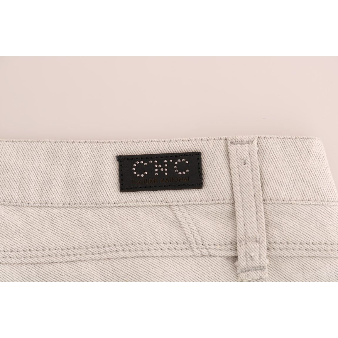 Costume National White Cotton Stretch Slim Jeans SIG30129-1