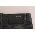 Acht Gray Cotton Slim Fit Denim Jeans SIG32596-1