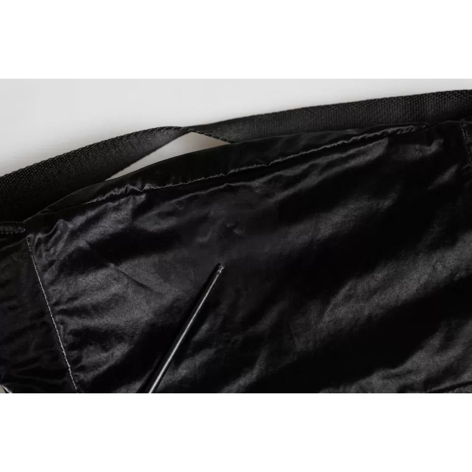 Dolce & Gabbana Black Nylon Fabric Belt Waist Fanny Pack Bag BAG4107