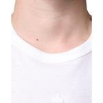 Dolce & Gabbana White Logo Embossed Cotton Crewneck T-shirt TSH86631-52