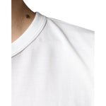 Dolce & Gabbana White Logo Embossed Cotton Crewneck T-shirt TSH86631-52