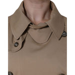 Dolce & Gabbana Khaki Double Breasted Trench Coat Jacket JKT3802-40