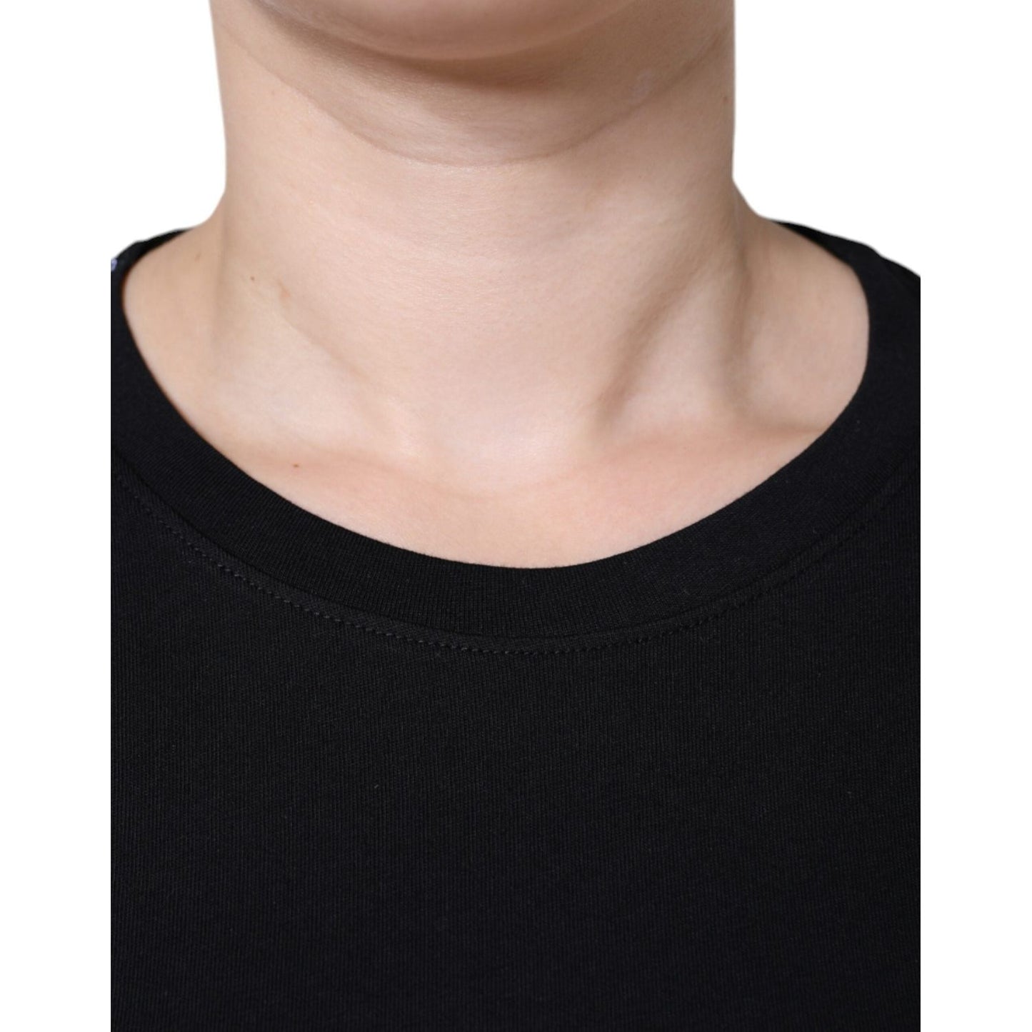 Dolce & Gabbana Black Cotton Crew Neck Short Sleeve T-shirt TSH86520-42