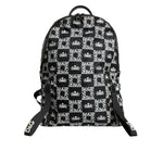 Dolce & Gabbana Black White DG Crown Logo Nylon Backpack Bag BAG4119
