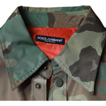 Dolce & Gabbana Multicolor Camouflage Button Down Shirt TSH87102-40