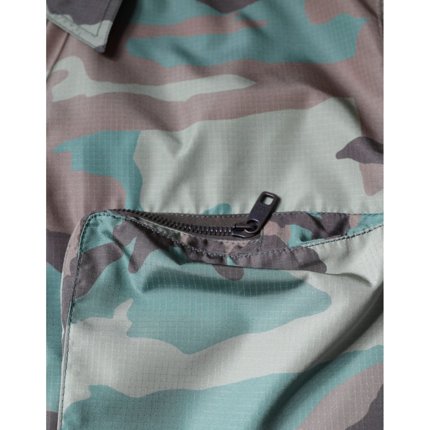 Dolce & Gabbana Multicolor Camouflage Button Down Shirt TSH87102-40